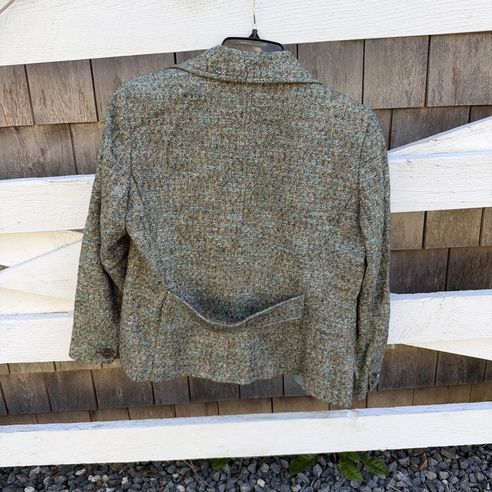 Ann Taylor Green Tweed Wool Blend Blazer Jacket Womens Size 6 Career - Picture 11 of 11